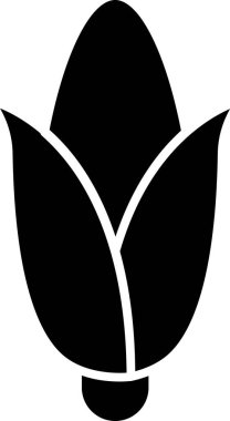 Siyah Mısır simgesi beyaz arkaplanda izole edildi. Vektör.