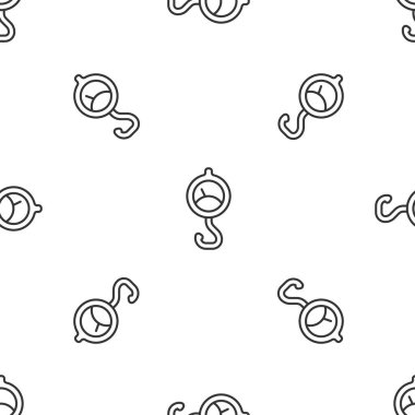 Gri çizgi yay ölçekli ikon beyaz arkaplandaki kusursuz deseni izole etti. Tartı için denge. Ağırlığın belirlenmesi. Vektör.