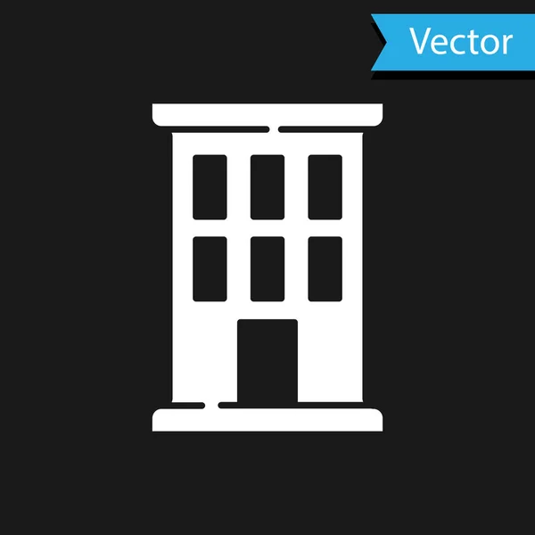 Ikone Des Weißen Hauses Isoliert Auf Schwarzem Hintergrund Heimatsymbol Vektor — Stockvektor