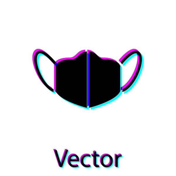 Das Symbol Der Schwarzen Medizinischen Schutzmaske Isoliert Auf Weißem Hintergrund — Stockvektor