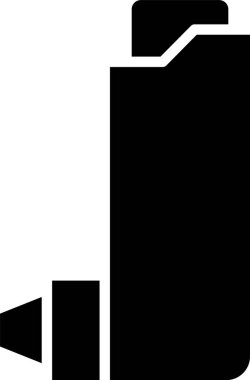 Siyah astım ikonu beyaz arkaplanda izole edildi. Öksürük şurubu, solunum, alerjik hasta. Vektör İllüstrasyonu.