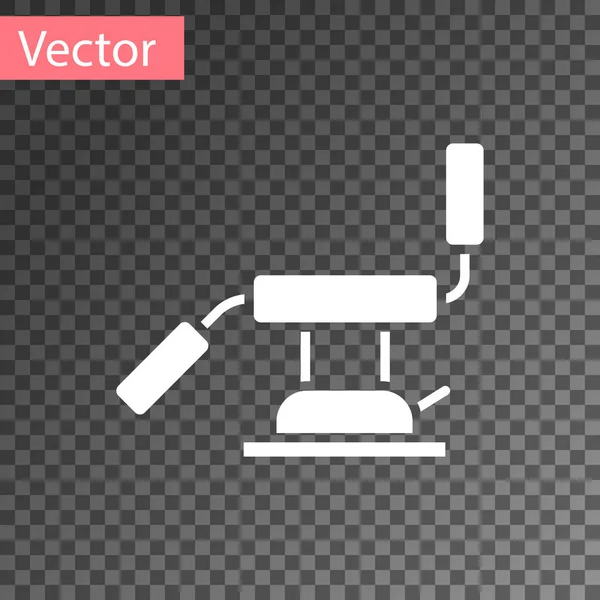Icona Della Sedia Dentale Medica Bianca Isolata Sfondo Trasparente Sedia — Vettoriale Stock