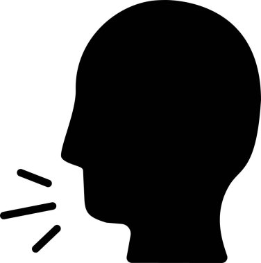 Siyah adamın öksürük ikonu beyaz arka planda izole edilmiş. Viral enfeksiyon, grip, grip, soğuk algınlığı semptomları. Tüberküloz, kabakulak, boğmaca. Vektör...