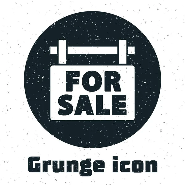 Grunge Hanging Schild Mit Text Sale Symbol Isoliert Auf Weißem — Stockvektor