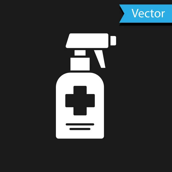 Bouteille Blanche Savon Liquide Antibactérien Avec Icône Distributeur Isolé Sur — Image vectorielle