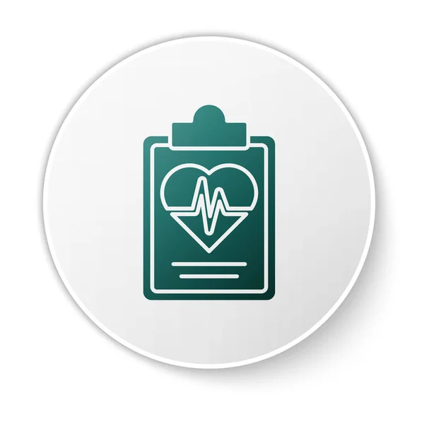 Ікона Зеленого Медичного Страхування Ізольована Білому Тлі Захист Пацієнта Безпека — стоковий вектор