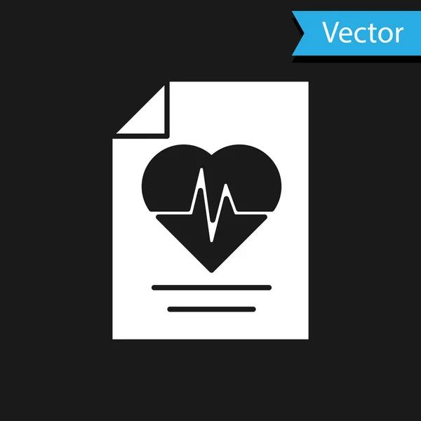 화이트 보험의 아이콘은 배경에서 분리되었습니다 Vector — 스톡 벡터