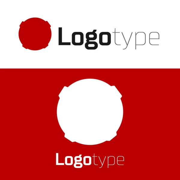 Ікона Червоного Місяця Ізольована Білому Тлі Logo Design Template Element — стоковий вектор