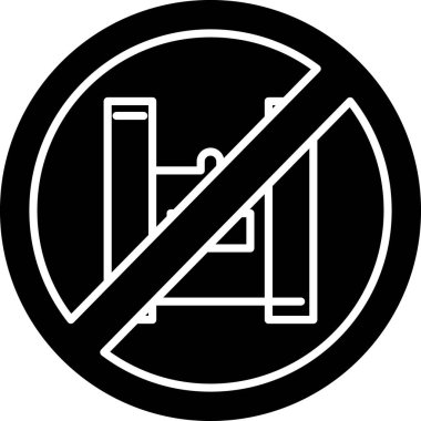 Siyah, beyaz arka planda izole edilmiş plastik poşet poster ikonuna hayır diyor. Tek kullanımlık selofan ve politen paket yasaklama işareti. Vektör İllüstrasyonu.