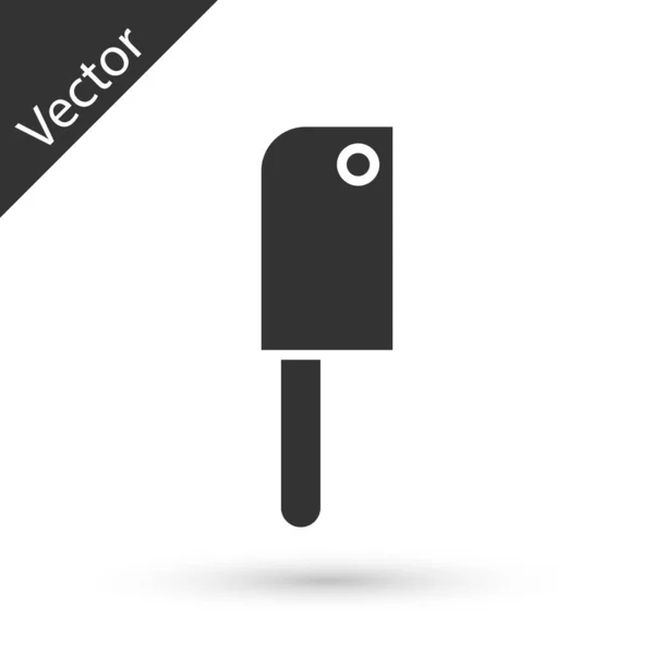 Ref Grey Meat Chopper Icon Isolated White Background Кухонный Нож — стоковый вектор