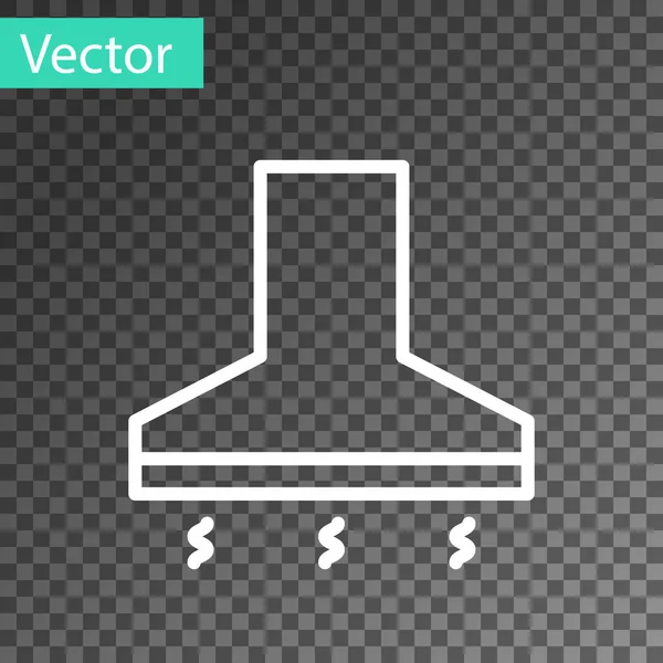 Línea Blanca Icono Del Ventilador Extractor Cocina Aislado Sobre Fondo — Vector de stock