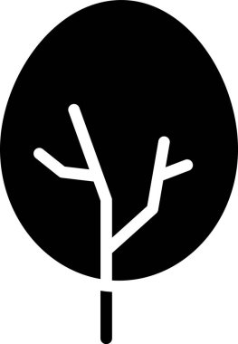 Siyah ağaç simgesi beyaz arkaplanda izole edildi. Orman sembolü. Vektör.