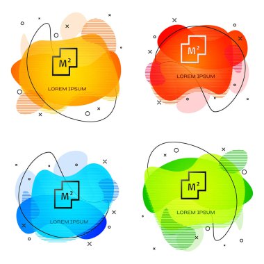 Kara Ev planı simgesi beyaz arkaplanda izole edildi. Sıvı şekilli soyut pankart. Vektör.