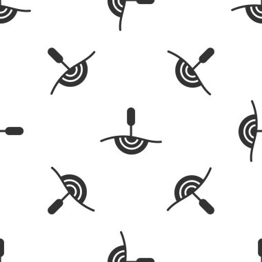 Gri Akupunktur terapisi ikonu beyaz arka planda izole edilmiş kusursuz desen. Çin ilacı. Holistik ağrı kontrol tedavileri. Vektör.