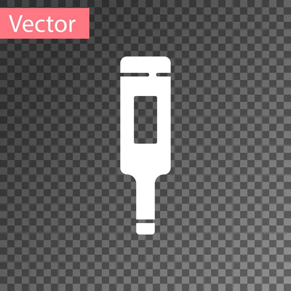 Termómetro Médico Blanco Para Icono Examen Médico Aislado Sobre Fondo — Vector de stock