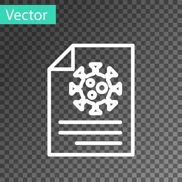 Línea Blanca Portapapeles Médico Con Resultados Análisis Sangre Icono Aislado — Vector de stock