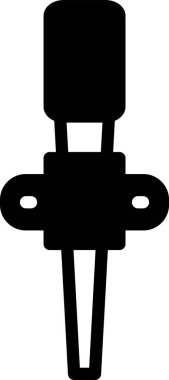 Siyah Meşale alev simgesi beyaz arkaplanda izole edildi. Sembol ateşi sıcak, alev gücü, alev ve ısı. Vektör.