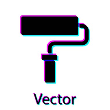 Beyaz arkaplanda siyah boya fırça ikonu izole edildi. Vektör.