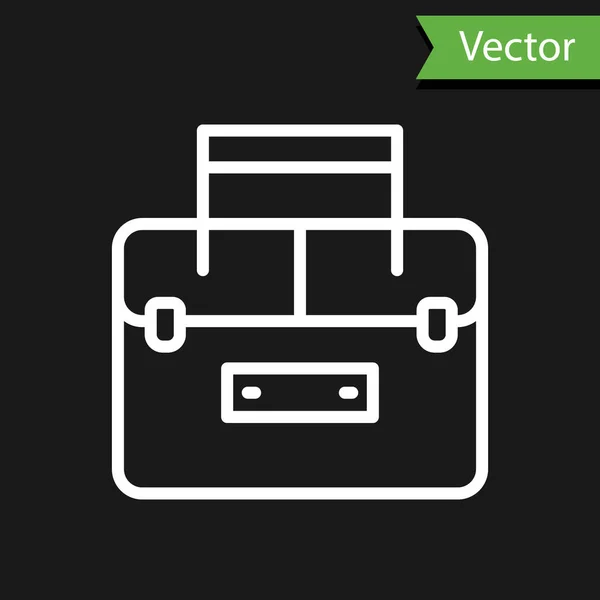 Línea Blanca Caja Caja Contenedor Para Wobbler Equipo Pesca Icono — Vector de stock