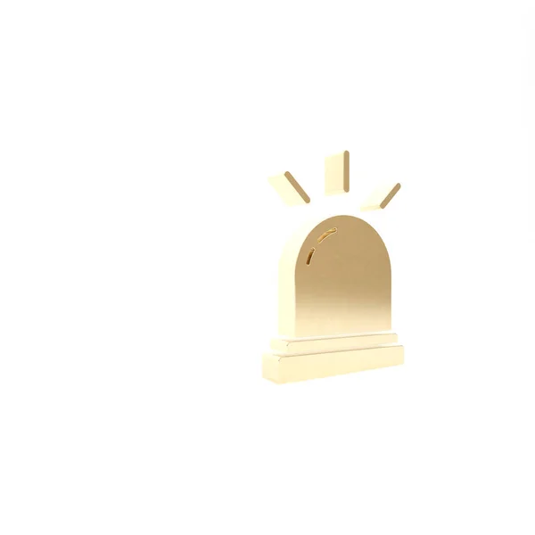 Icono del sensor Gold Motion aislado sobre fondo blanco. 3D ilustración 3D render —  Fotos de Stock