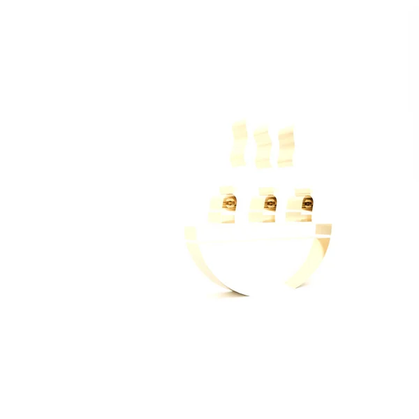 Золотой суп с креветками значок изолирован на белом фоне. Том Ням-кунг суп. 3D-рендеринг — стоковое фото