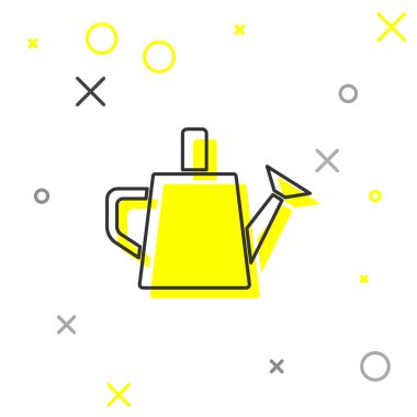 Gri çizgi Su Kutusu simgesi beyaz arkaplanda izole edildi. Sulama sembolü. Vektör