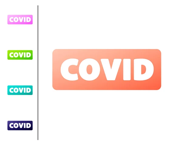 Coral Corona virus covid-19 Symbol isoliert auf weißem Hintergrund. Bakterien und Keime, Zellkrebs, Mikroben, Pilze. Farbsymbole setzen. Vektor. — Stockvektor