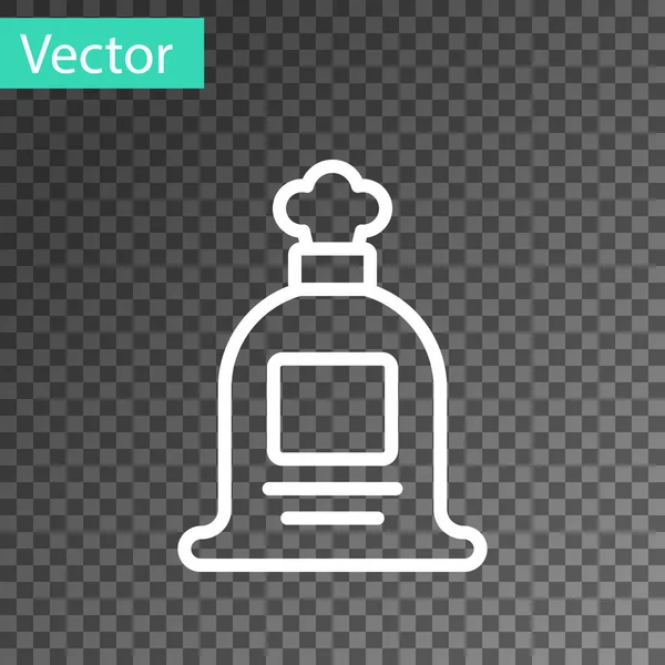 Línea blanca Icono de saco completo aislado sobre fondo transparente. Vector — Vector de stock