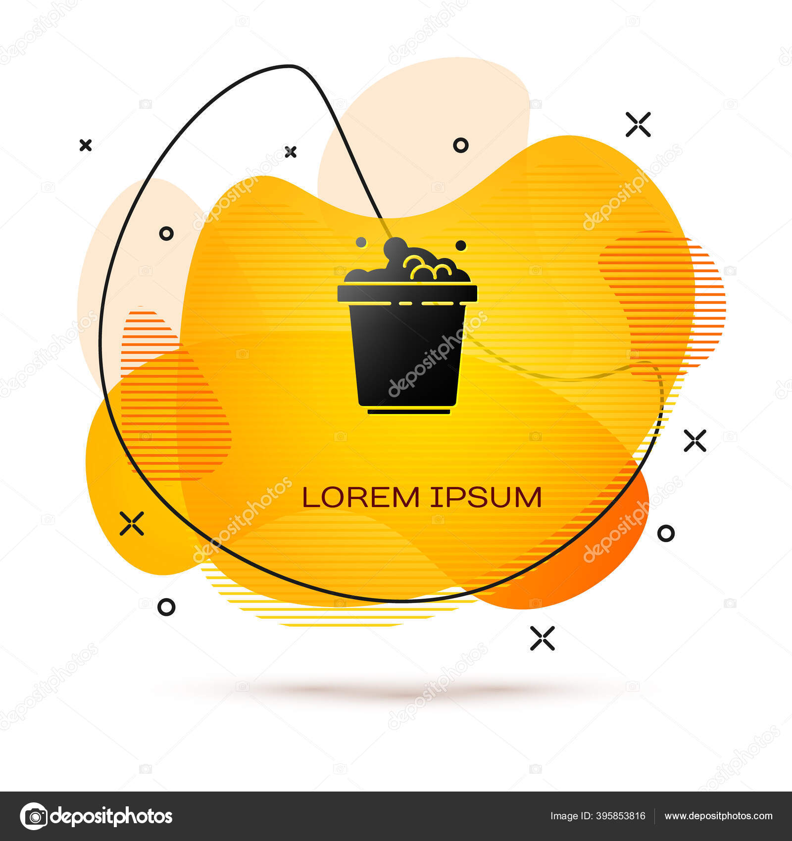 Laundry bucket isolated on white background Vector Image