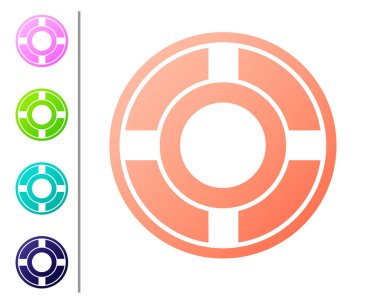 Mercan Küllüğü simgesi beyaz arkaplanda izole edildi. Renk simgelerini ayarla. Vektör İllüstrasyonu.