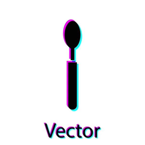 Black Spoon Symbol Isoliert Auf Weißem Hintergrund Kochutensilien Besteckschild Vorhanden — Stockvektor