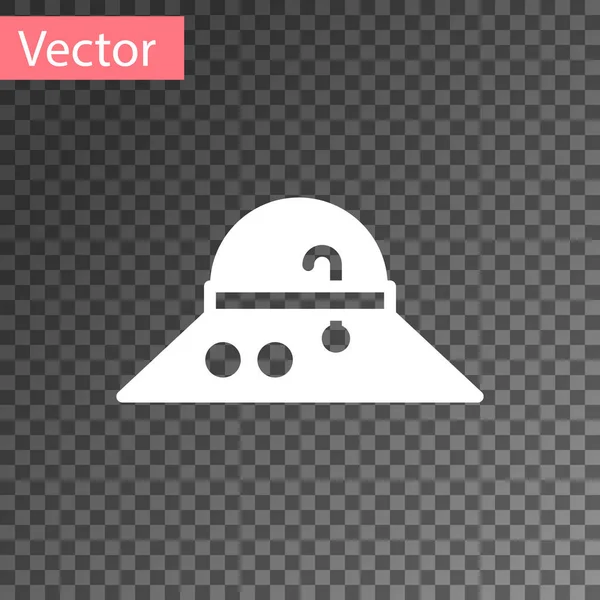 透明な背景に隔離された白い漁師の帽子のアイコン ベクトル — ストックベクタ
