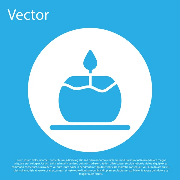 Icono Vela Blue Aroma Aislado Sobre Fondo Azul Botón Círculo — Vector de stock