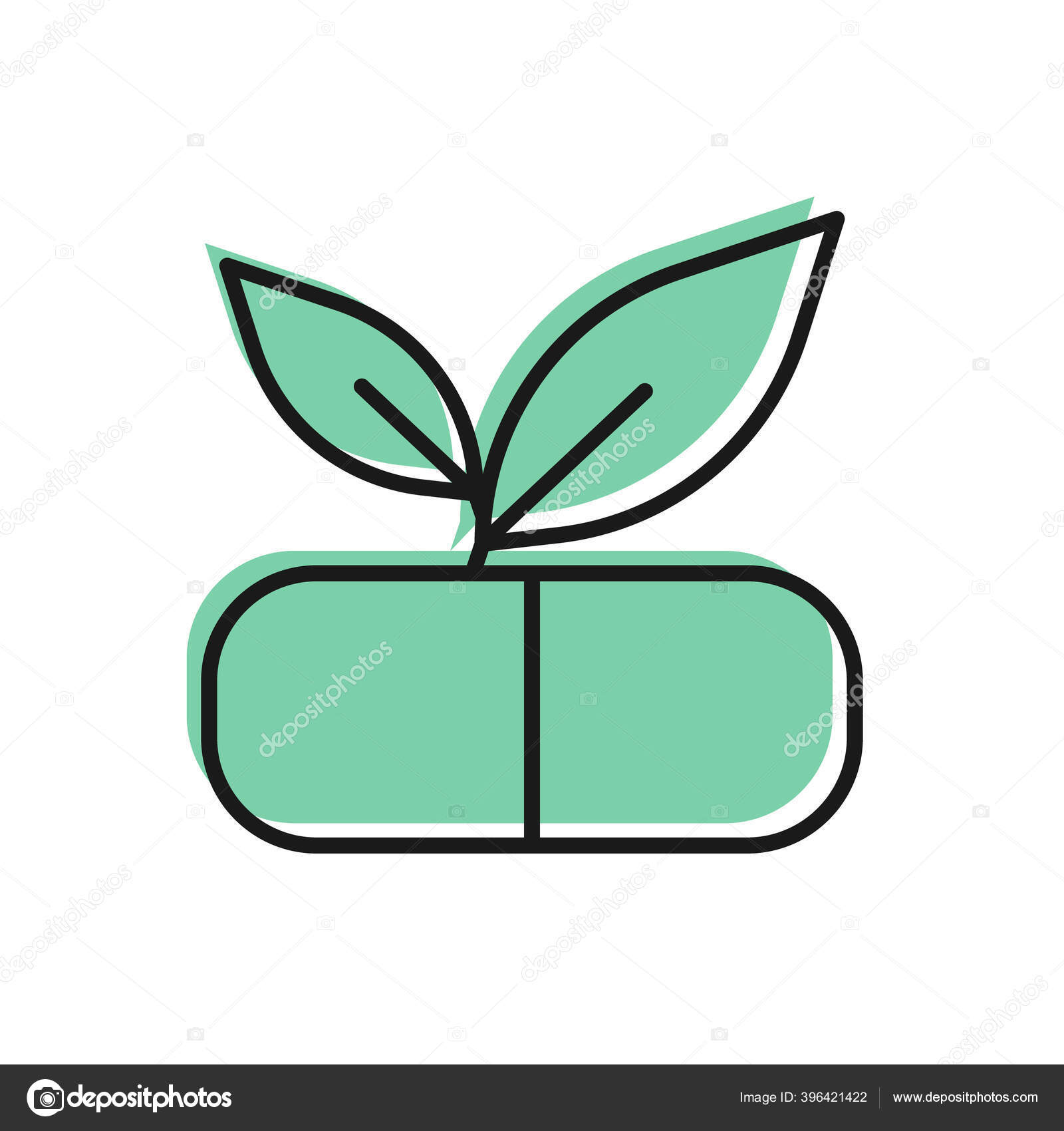 黑线药丸与植物图标分离的白色背景草药丸 图库矢量图像 C Vectorvalera Gmail Com 黑线药丸与植物图标分离的白色背景草药丸 图库矢量图像 C Vectorvalera Gmail Com
