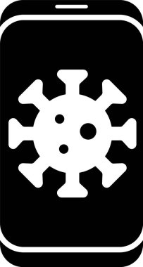 Siyah Virüs istatistikleri beyaz arkaplanda izole edilmiş. Corona virüsü 2019-nCoV. Bakteri ve mikroplar, hücre kanseri, mikrop, mantar. Vektör..