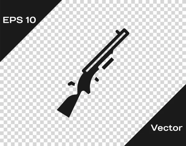 Schwarz Shotgun Symbol Isoliert Auf Transparentem Hintergrund Jagdgewehr Vektor — Stockvektor