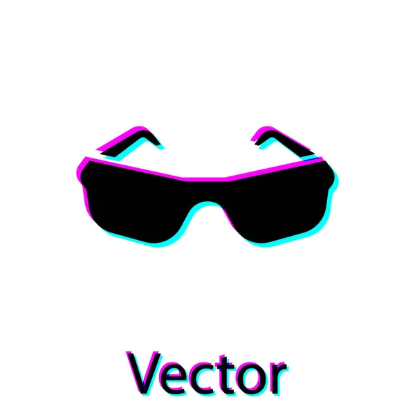 Black Glasses Icon Isolated White Background Eyeglass Frame Symbol Vector — Stock Vector
