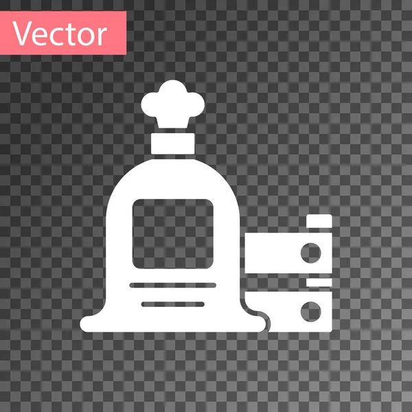 Saco Completo Branco Ícone Caixa Madeira Isolado Fundo Transparente Vetor — Vetor de Stock