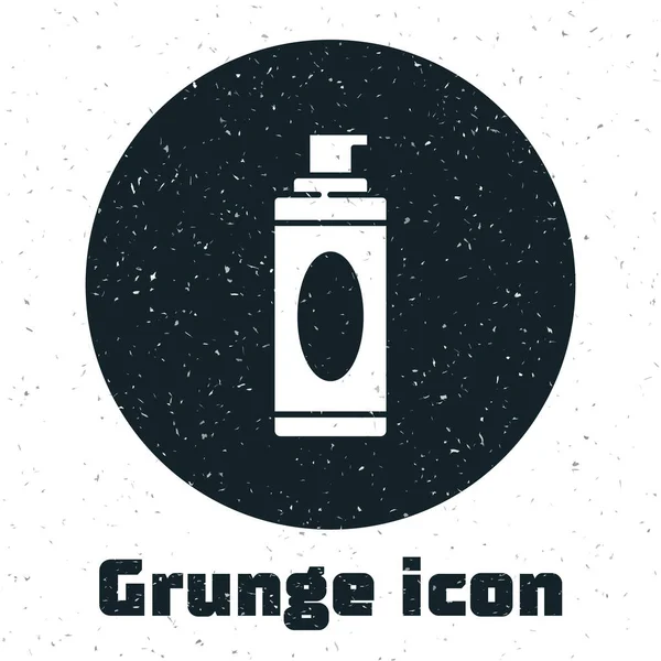 Grunge Afeitado Icono Espuma Gel Aislado Sobre Fondo Blanco Crema — Vector de stock