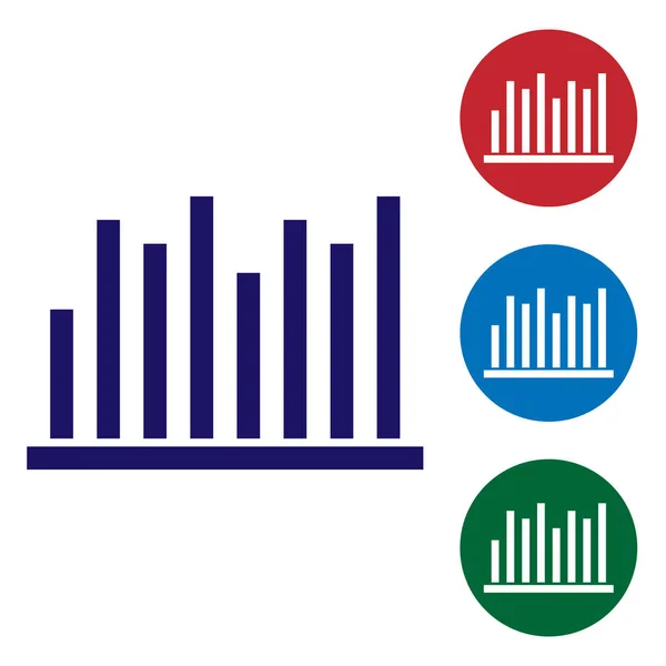 Blue Pie Diagramm Infografik Symbol Isoliert Auf Weißem Hintergrund Diagrammdiagramm — Stockvektor