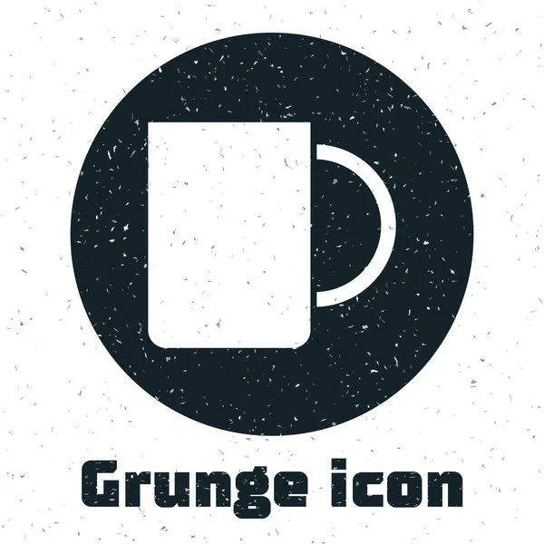 Grunge Coffee Cup Icon Isolated White Background Tea Cup Hot — Stock Vector