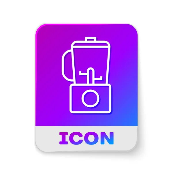 Icono Blender Línea Blanca Aislado Sobre Fondo Blanco Cocina Eléctrica — Vector de stock