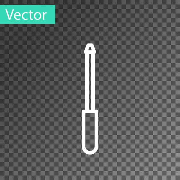 Fehér Vonal Kés Élező Ikon Elszigetelt Átlátszó Háttérrel Vektorillusztráció — Stock Vector