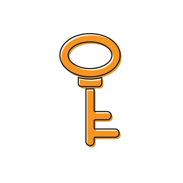 Icono clave de Orange House aislado sobre fondo blanco. Vector — Vector de stock