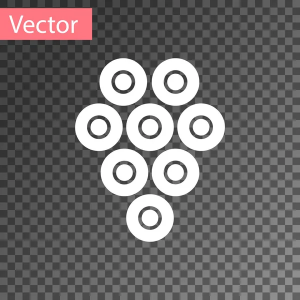 Icono de caviar blanco aislado sobre fondo transparente. Vector. — Vector de stock