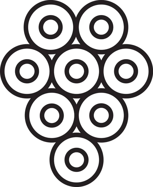 Ligne noire icône de caviar isolé sur fond blanc. Vecteur. — Image vectorielle