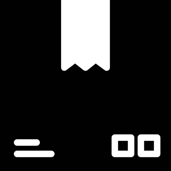 Caja de cartón negro con icono de símbolo de tráfico aislado sobre fondo blanco. Caja, paquete, paquete. Entrega, transporte y envío. Ilustración vectorial — Vector de stock