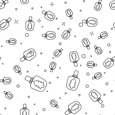 Siyah çizgi kantin su şişesi ikonu beyaz arka planda izole edilmiş pürüzsüz desen. Turist matarası ikonu. Kampanyada bir kavanoz su kullanıldı. Vektör İllüstrasyonu