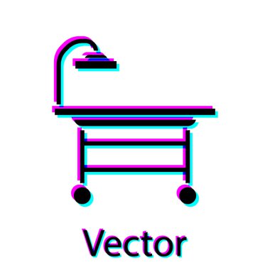 Siyah işletim tablosu simgesi beyaz arkaplanda izole edildi. Vektör İllüstrasyonu