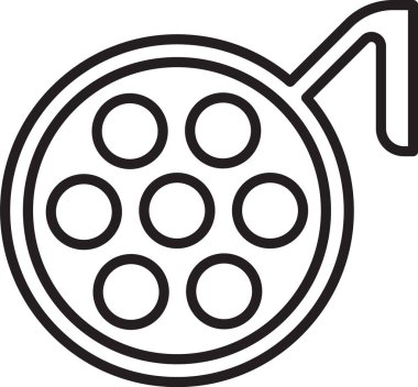 Siyah çizgi ameliyat lambası ikonu beyaz arkaplanda izole edilmiş. Vektör İllüstrasyonu